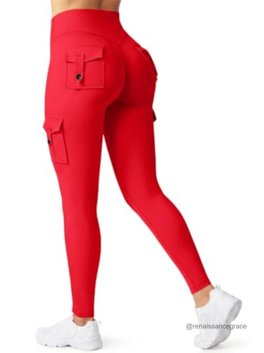 Aoysky Cargo Leggings High Waisted Scrunch Butt Lift Seamless Workout Pants